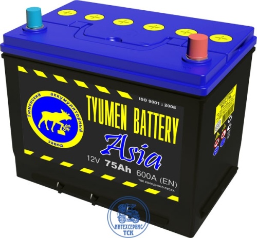 TYUMEN BATTERY ASIA АКБ 6 СТ-75 о.п. аккумуляторная батарея